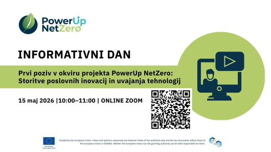 Webinar: Informativni dan za poziv na področju poslovnih inovacij in uvajanja tehnologij za podnebno nevtralnost